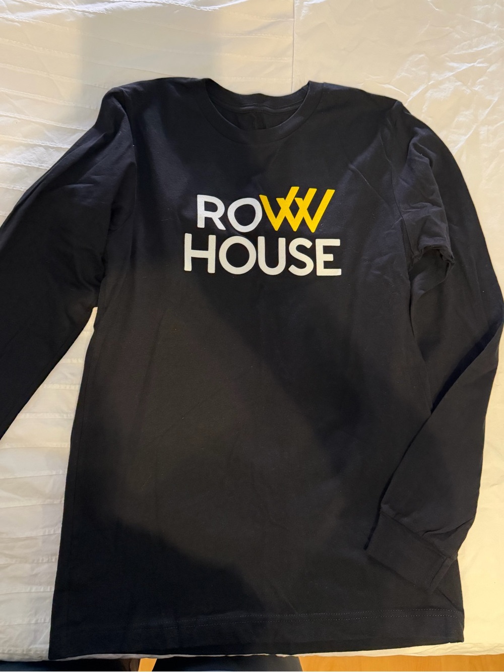 ROWHOUSE Black Long Sleeve Logo Tee